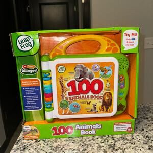 Leapfrog Learning 100 Animals Interactive Bilingual Take-Along Book NEW IN BOX